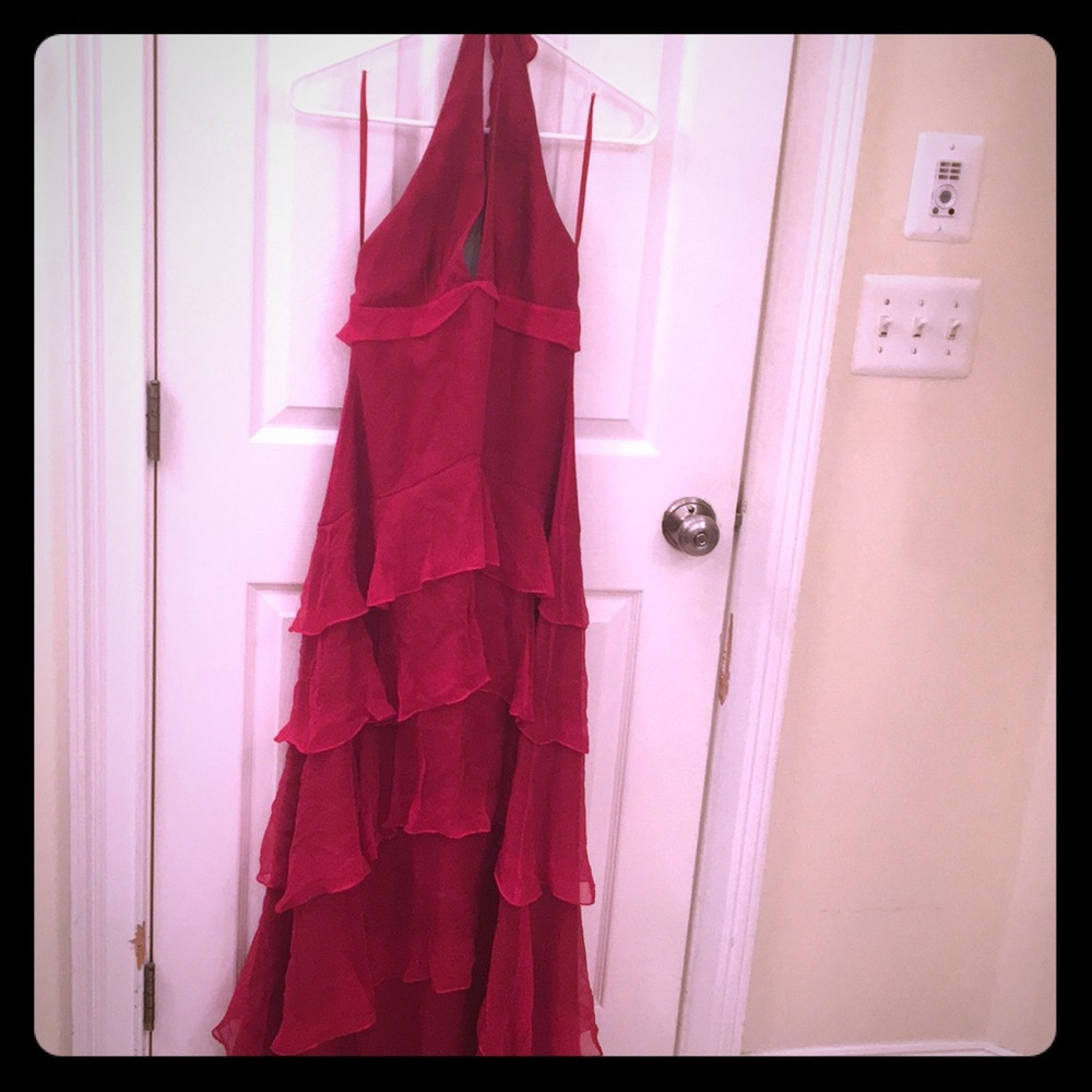 Red BCBG floor length dress